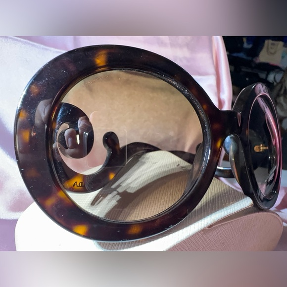 PRADA Minimal Baroque Sunglasses Brown - Picture 17 of 17